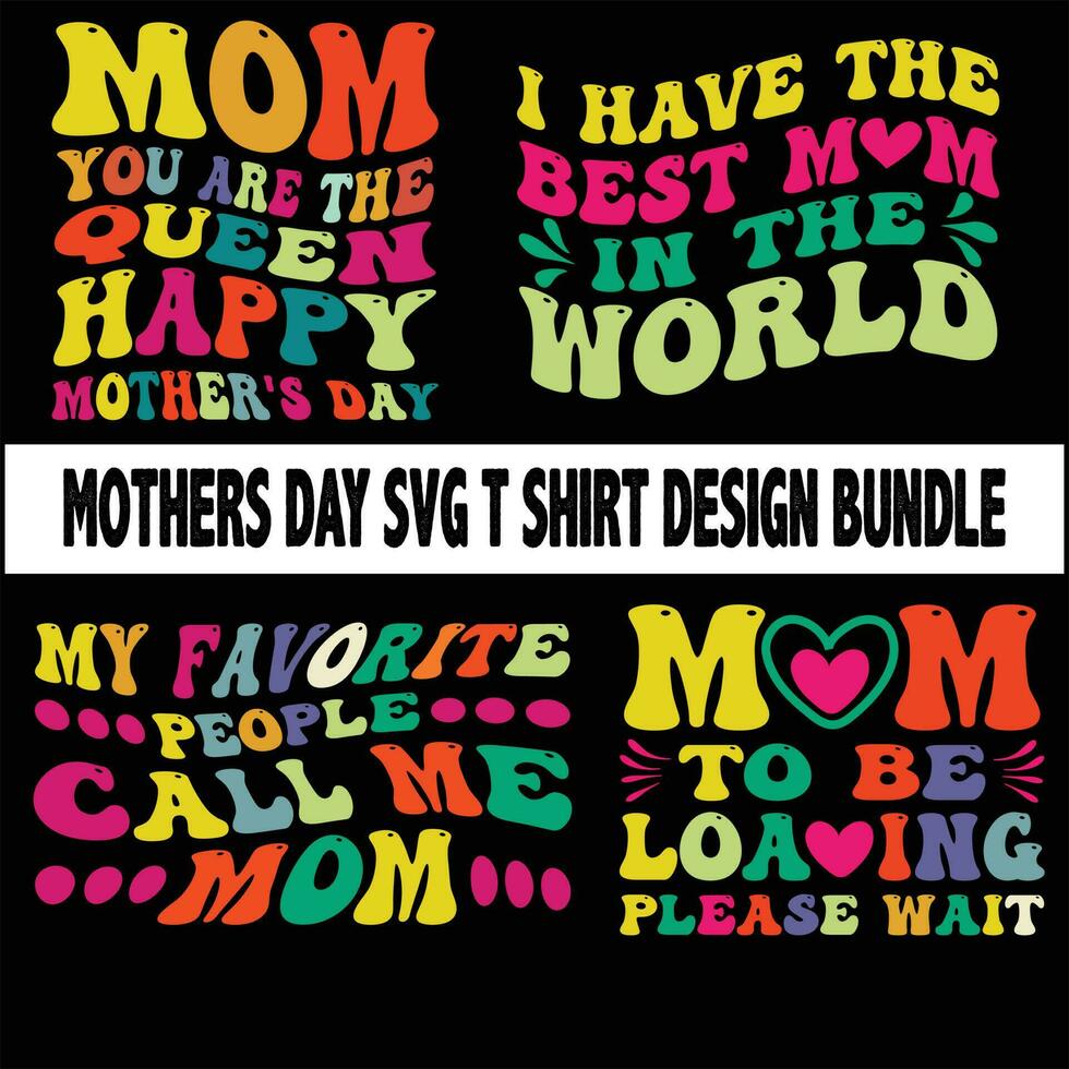 retro de la madre da'madres día svg t camisa diseño paquete, tipografía ,perro,mamá t camisa, mamá, madres t camisa vector