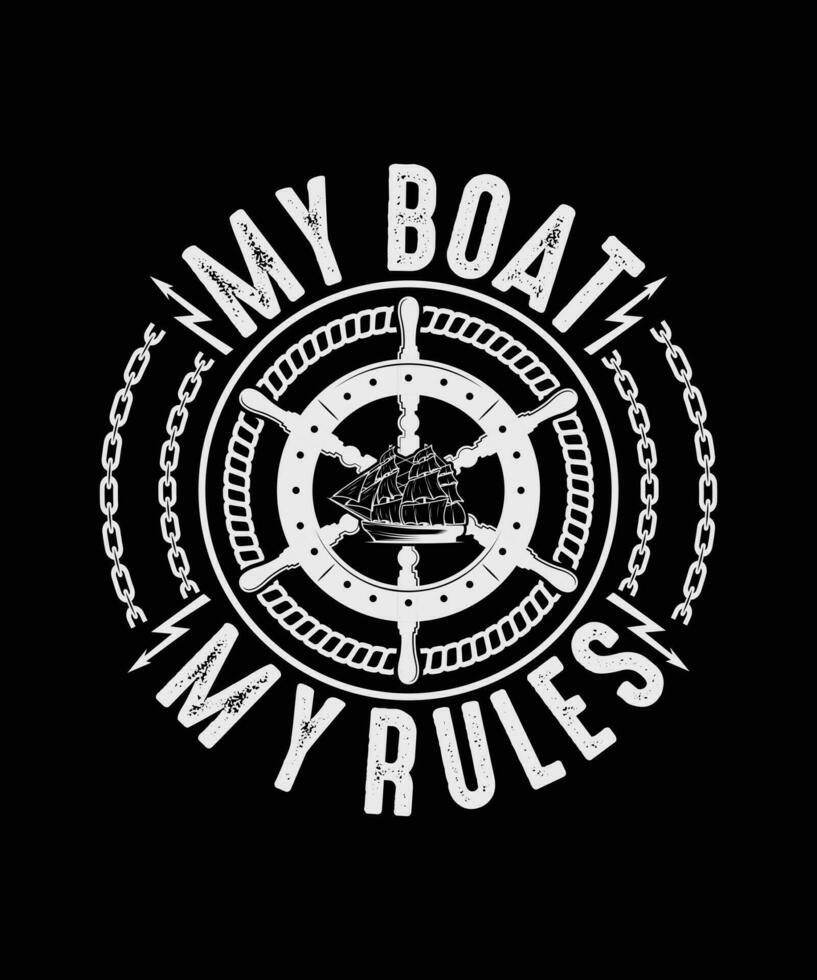 My Boat My Rules Boating Tshirt Design 23633443 Vector Art at Vecteezy
