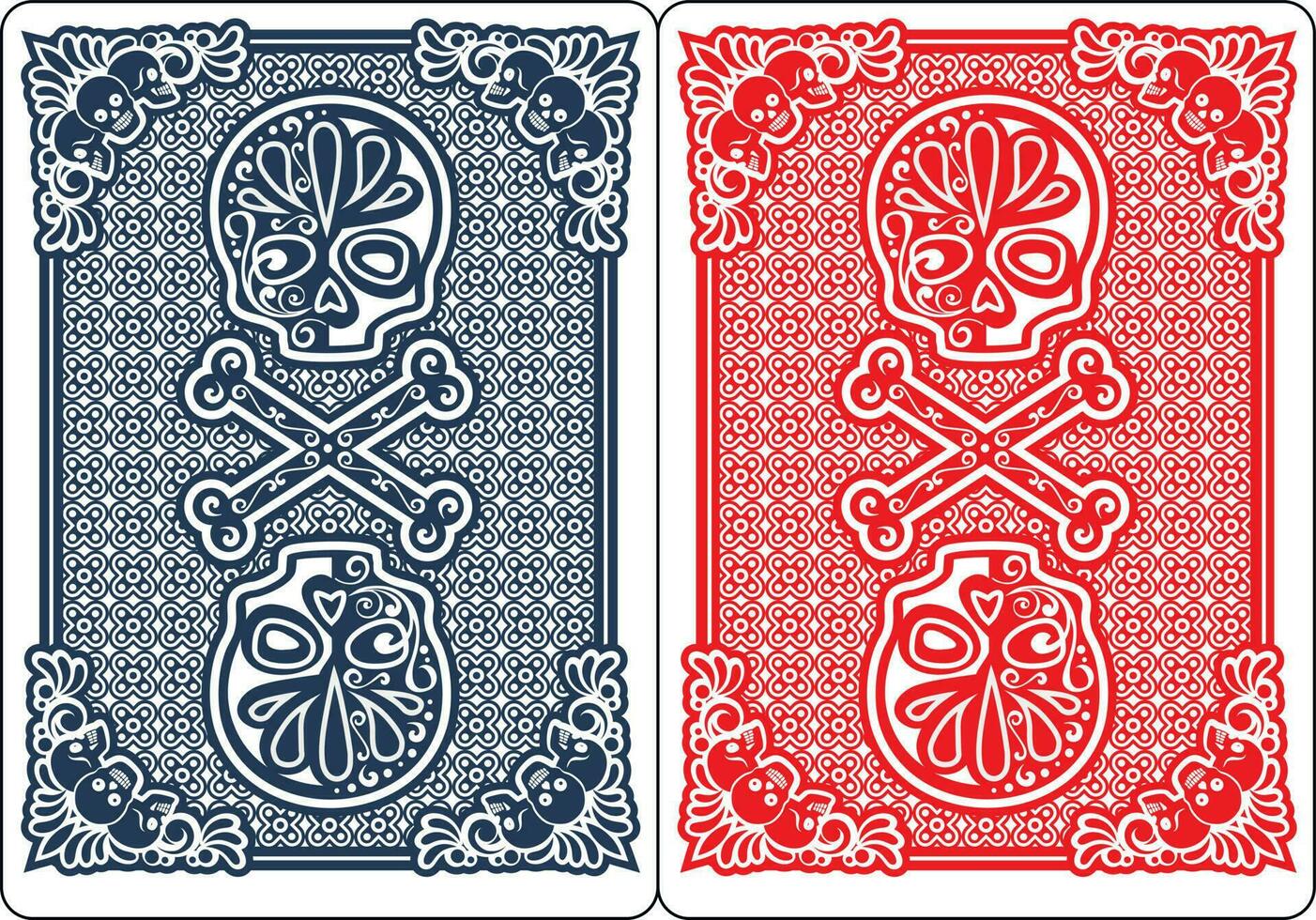 backdrop of Playing Card, with skull vector