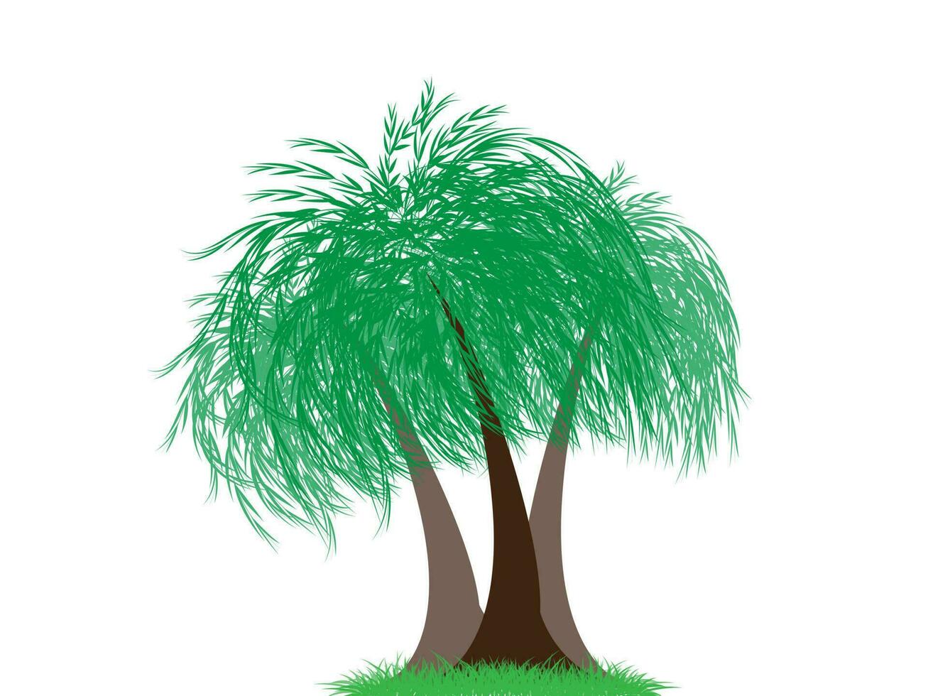 Big tree with green leaves looks fresh. And Can be used for your work. vector