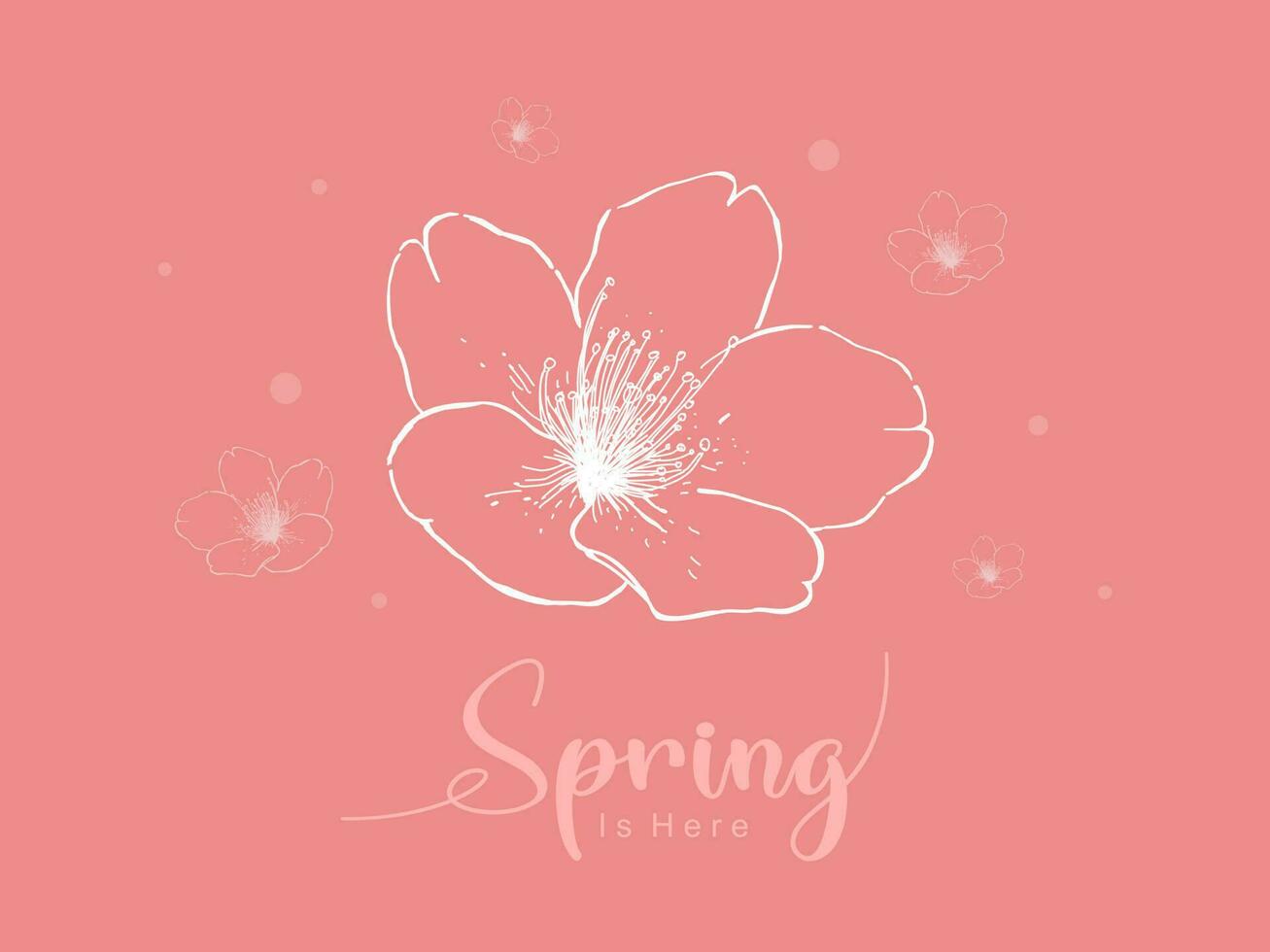 Hello spring banner. Trendy texture. Season vocation, weekend, holiday logo. Spring Time Wallpaper. Happy spring Day. Spring vector Lettering text. Fashionable styling. Flower vector.