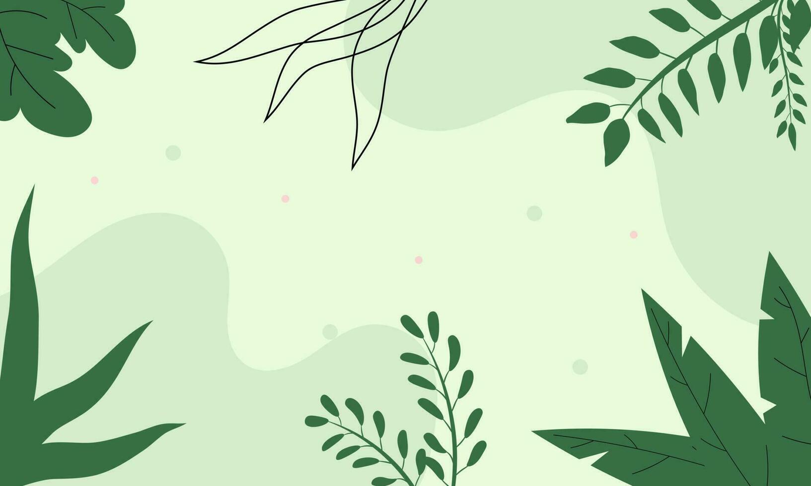 Abstract Background concept and green leaves plant simple modern design. Vector illustration. Can be used for your work.