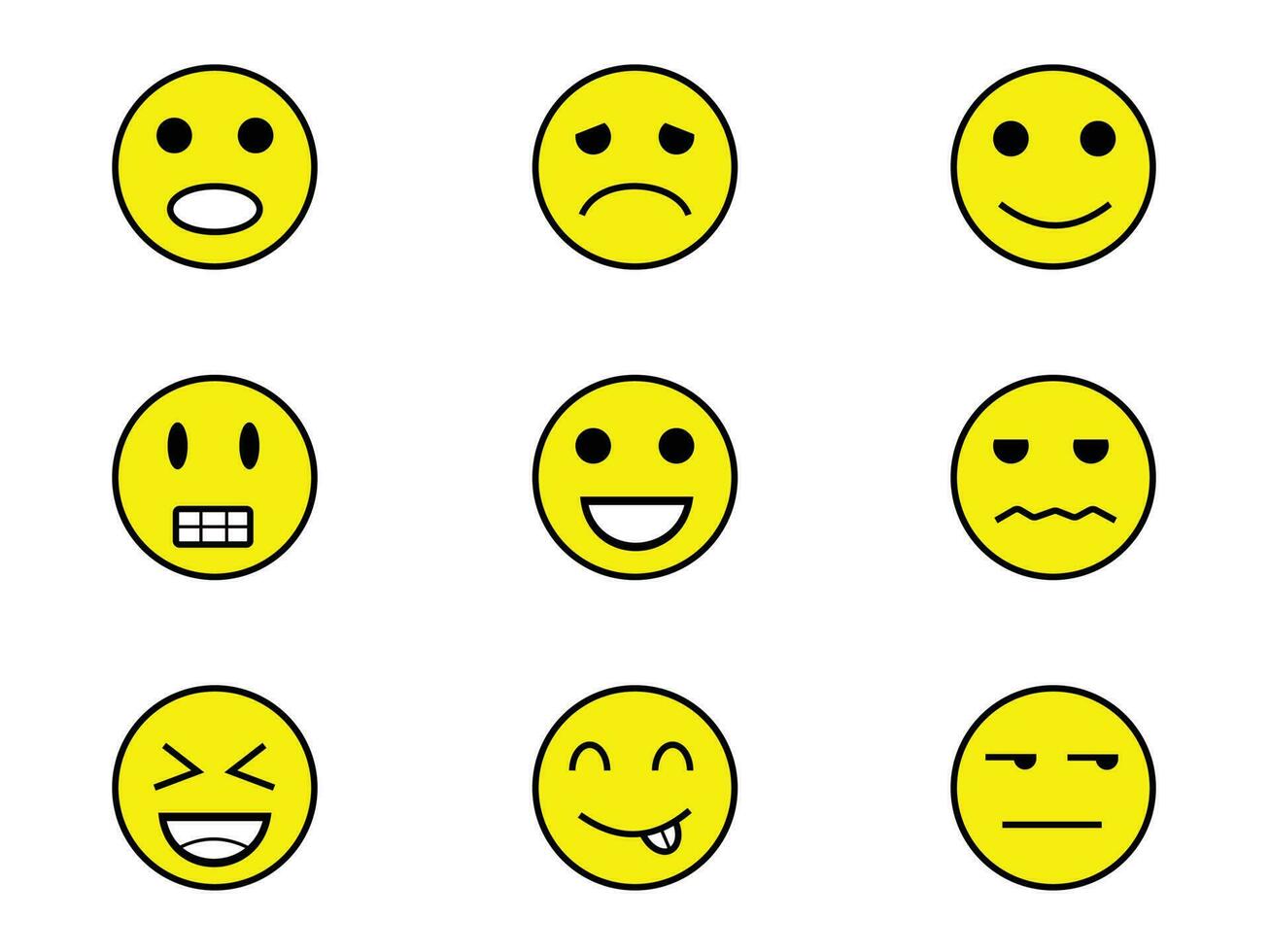 Circle Of Emojis Showing different emotions-Vector illustration vector