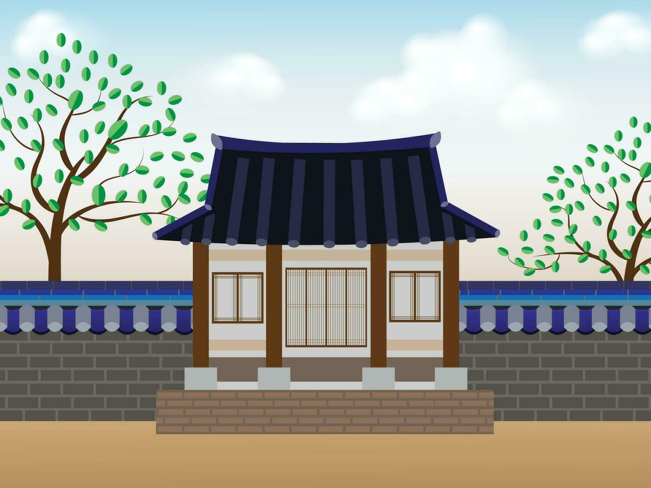 Travel Korea template vector illustration For All Season of Korea.