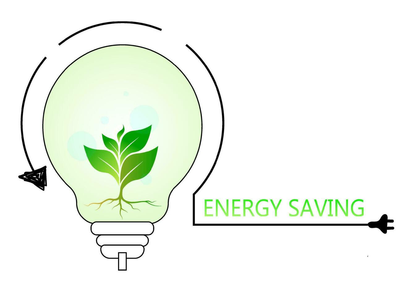 Energy saving sign or Icon. Can be used to illustrate. vector