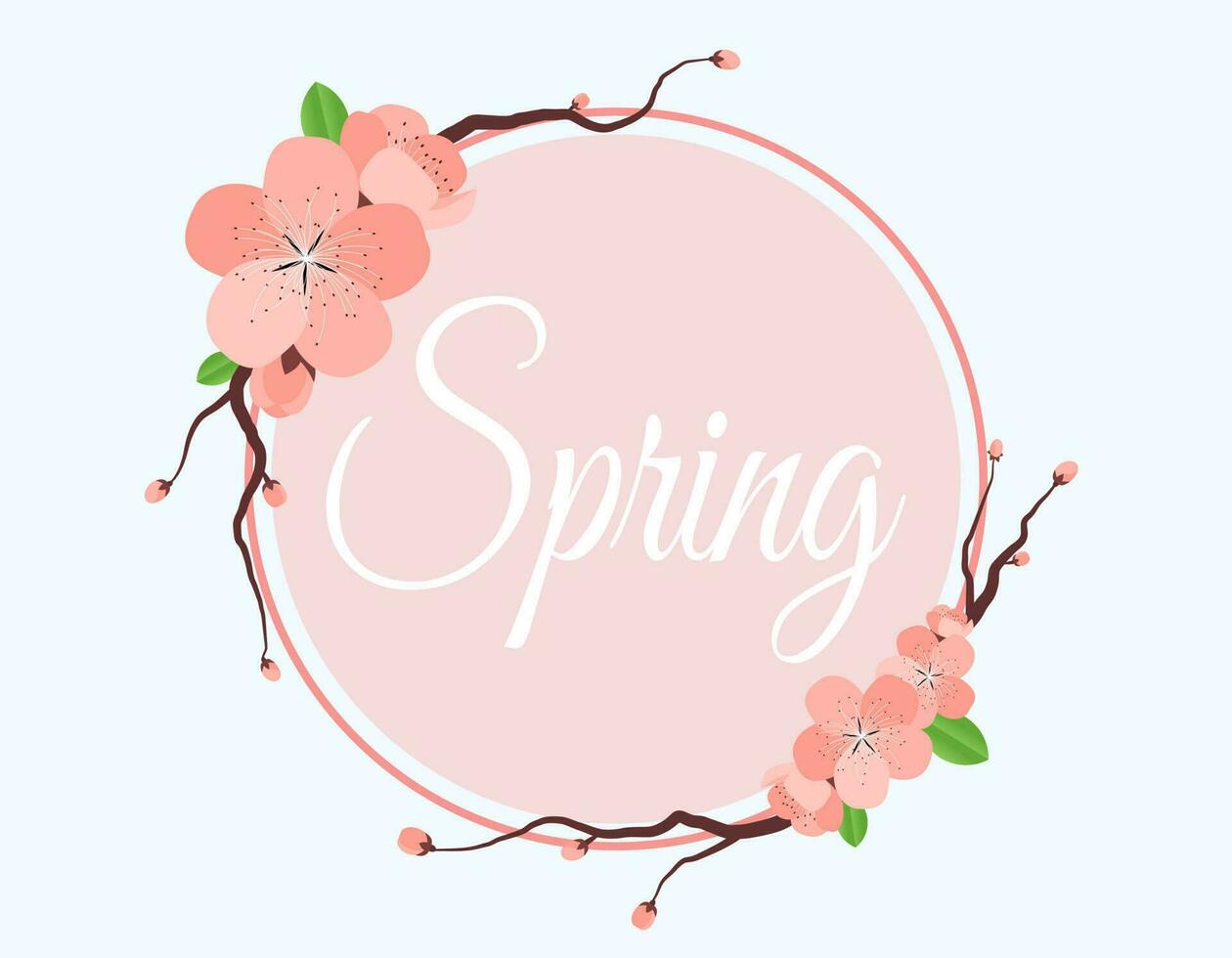 Spring is coming vector banner greetings design with colorful flower is blooming for spring season. Vector illustration. Can be used for your work.