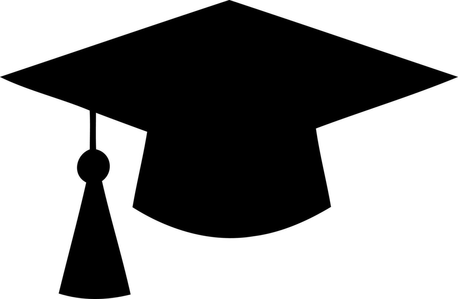 graduación sombrero vestido negro y blanco silueta vector