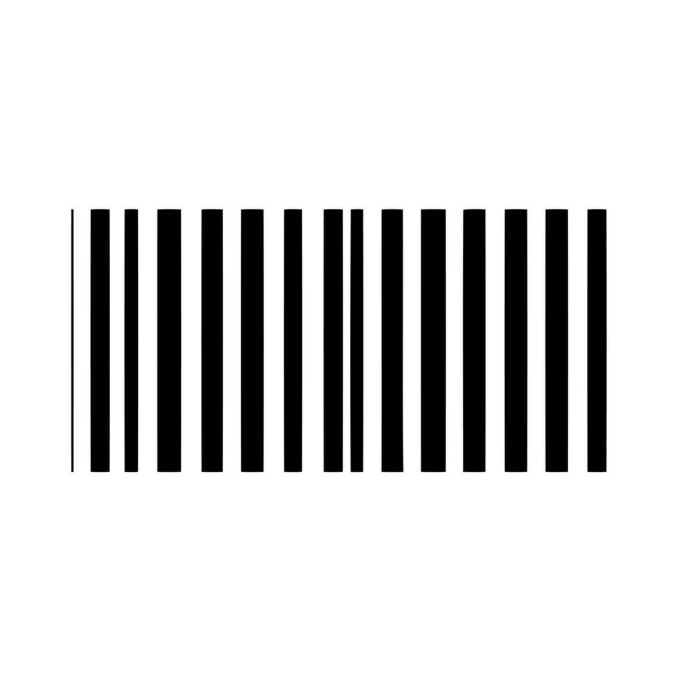 black and white barcode for logo vector