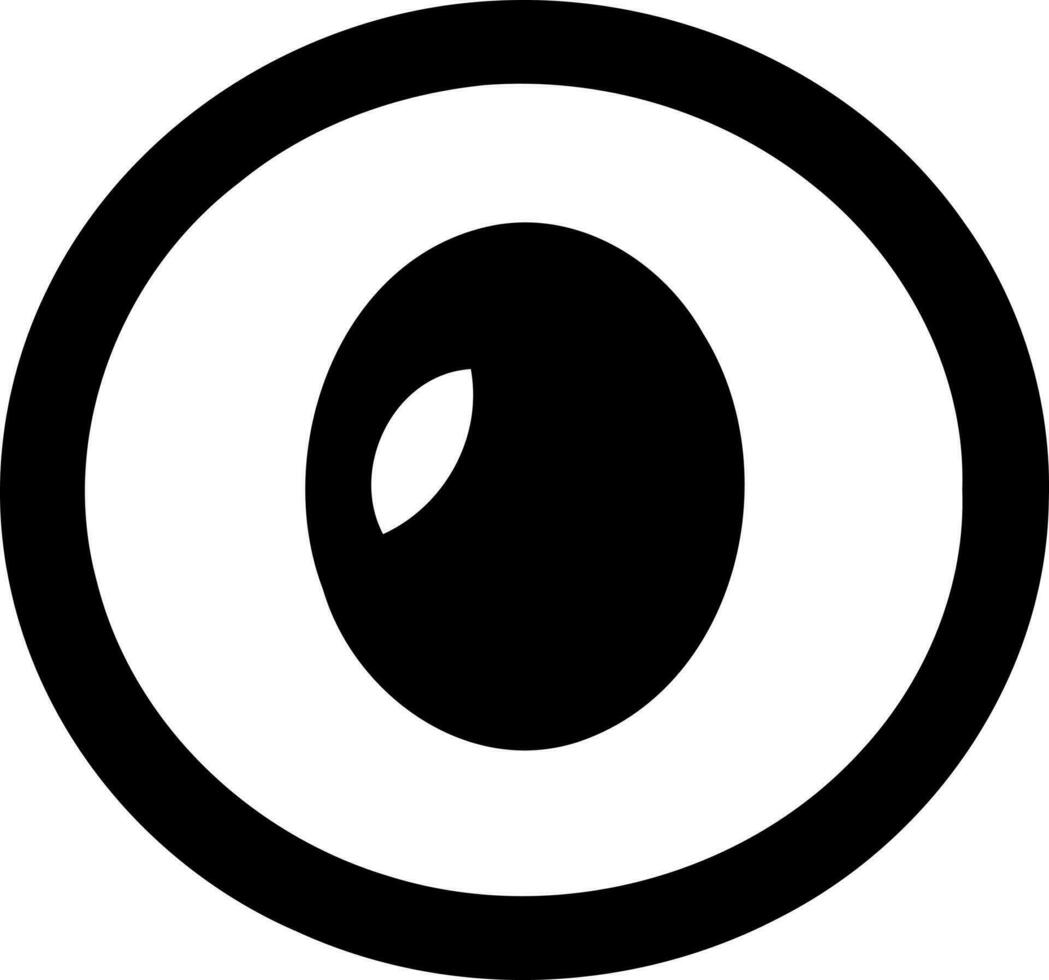 negro y blanco artístico humano ojo icono o símbolo vector