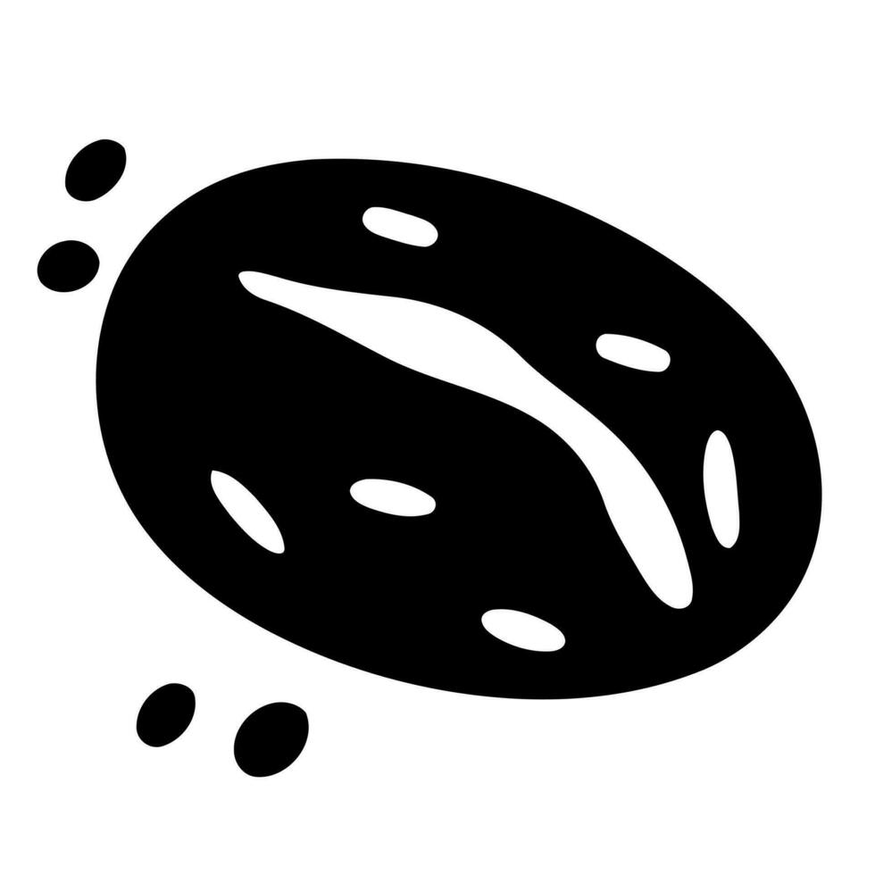 creative black and white coffee bean composition vector