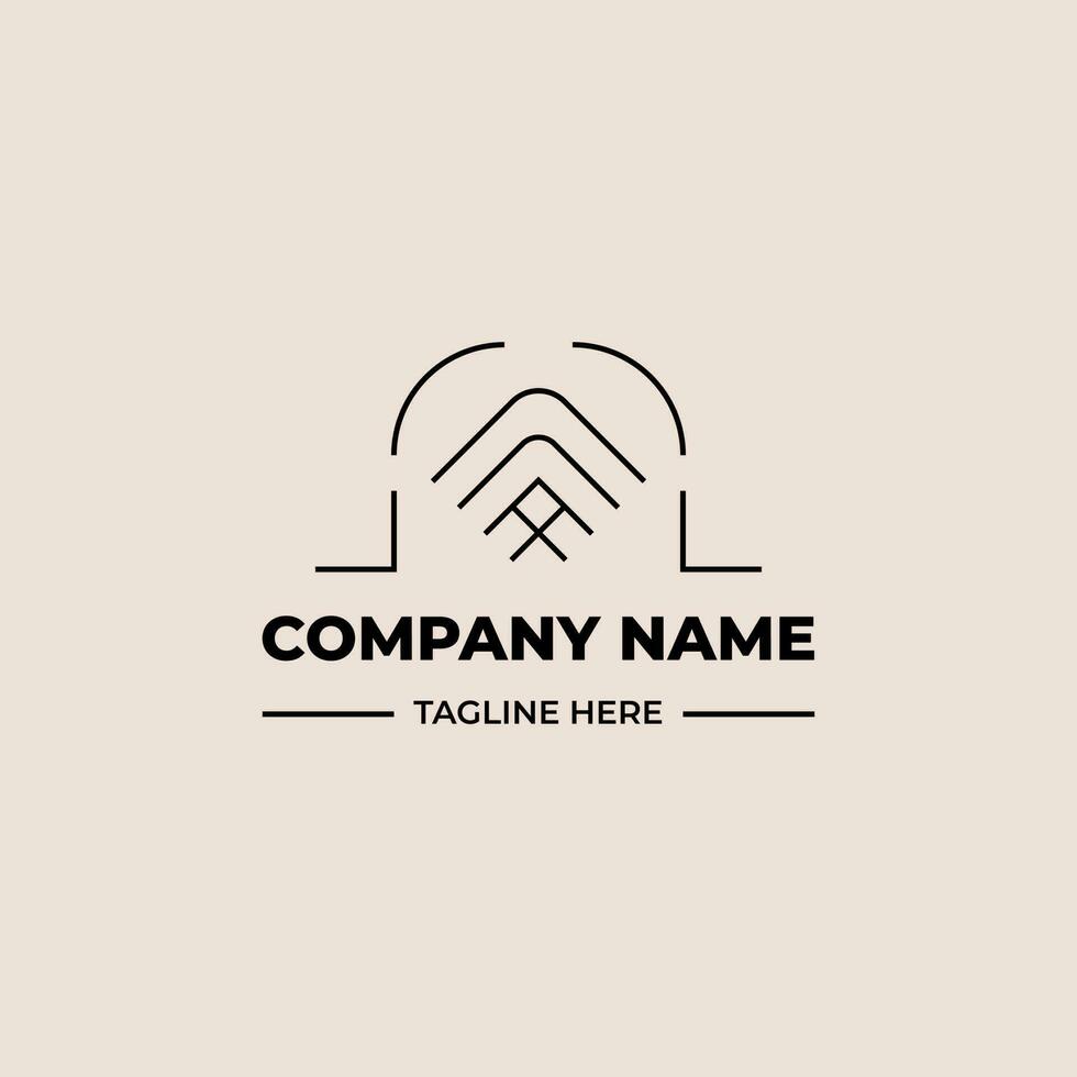 company logo line design vector icon element template.