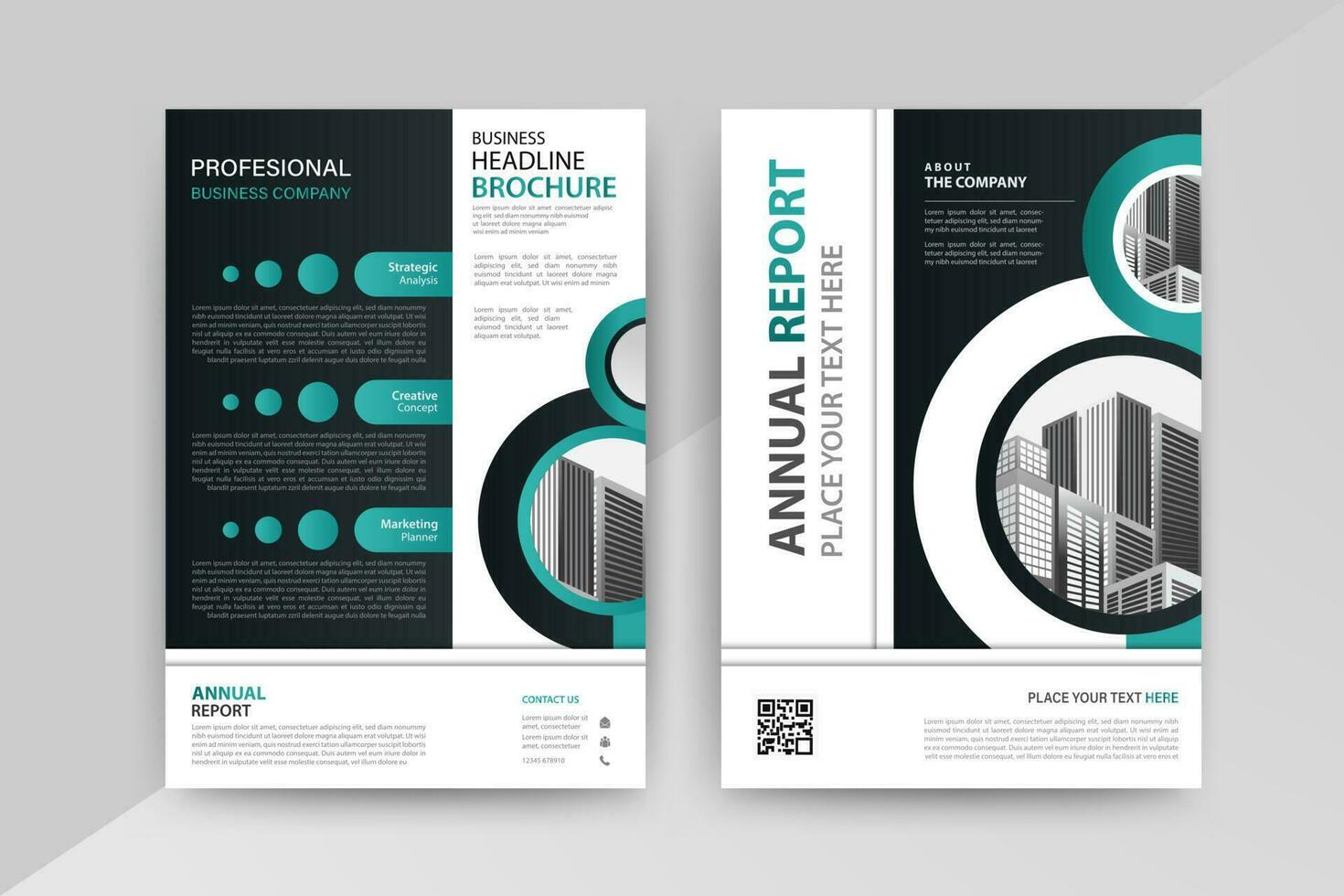 Business abstract vector template for Flyer, Brochure, AnnualReport, Magazine, Poster, Corporate Presentation, Portfolio, Market, infographic With Blue and Cyan color size A4, Front and back.