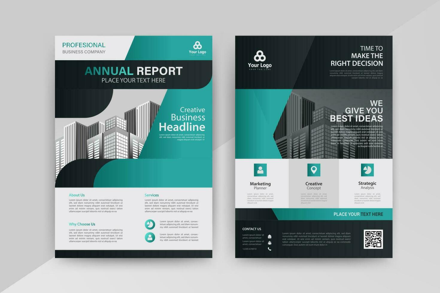 Business abstract vector template for Flyer, Brochure, AnnualReport, Magazine, Poster, Corporate Presentation, Portfolio, Market, infographic With Blue and Cyan color size A4, Front and back.