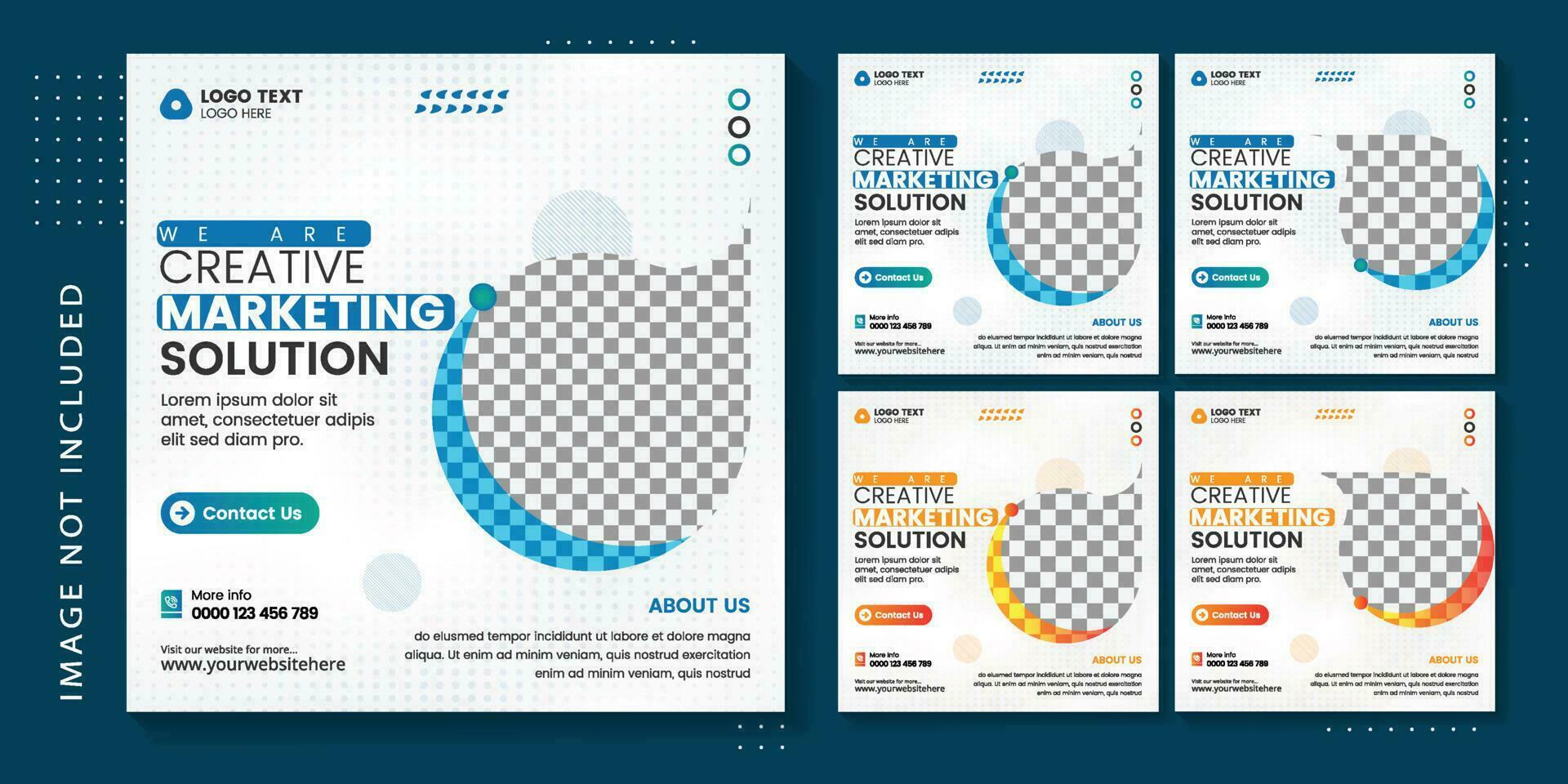 Vector modern professional corporate business digital marketing social media post square template