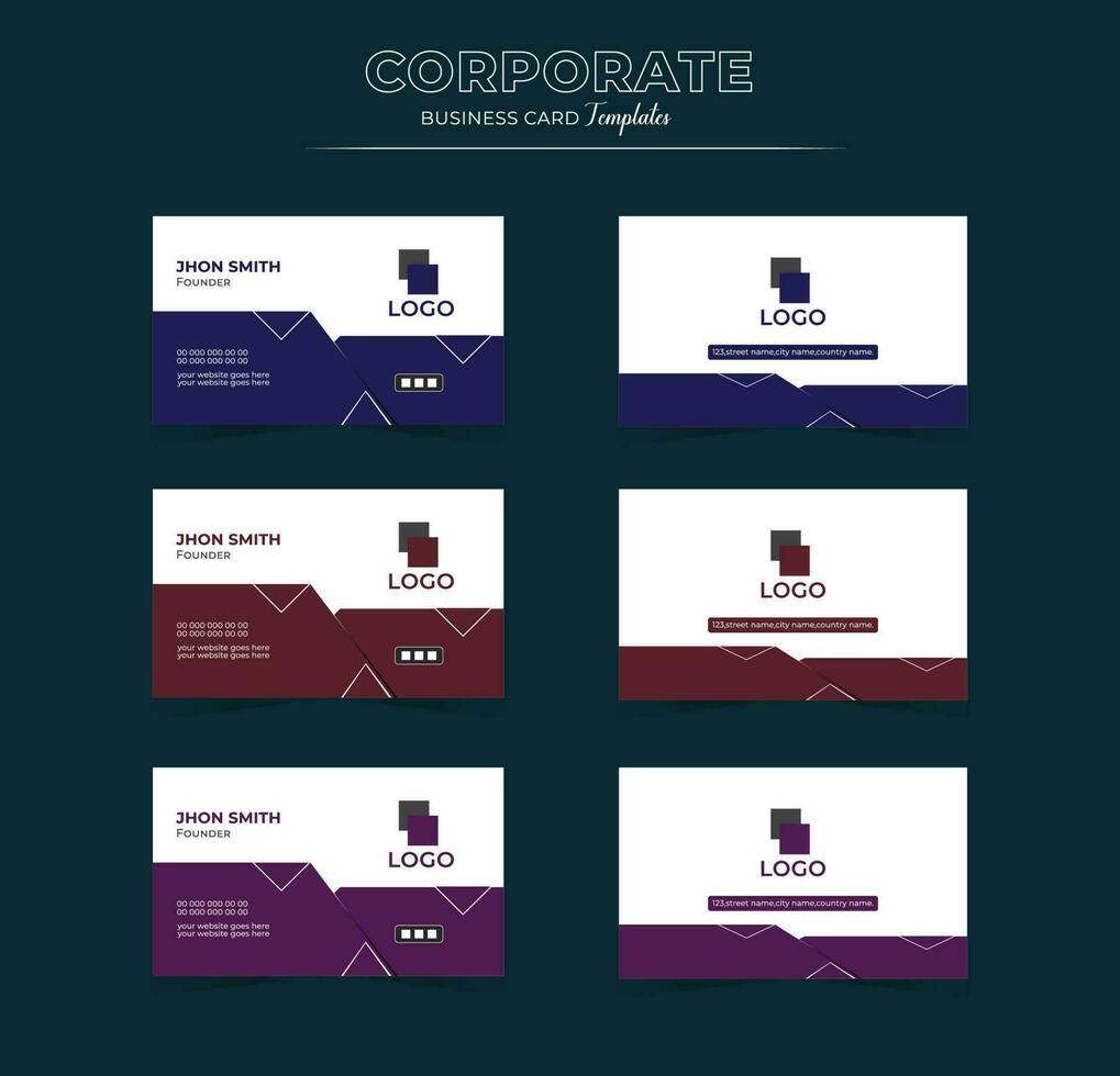 Business Card Template Collection vector