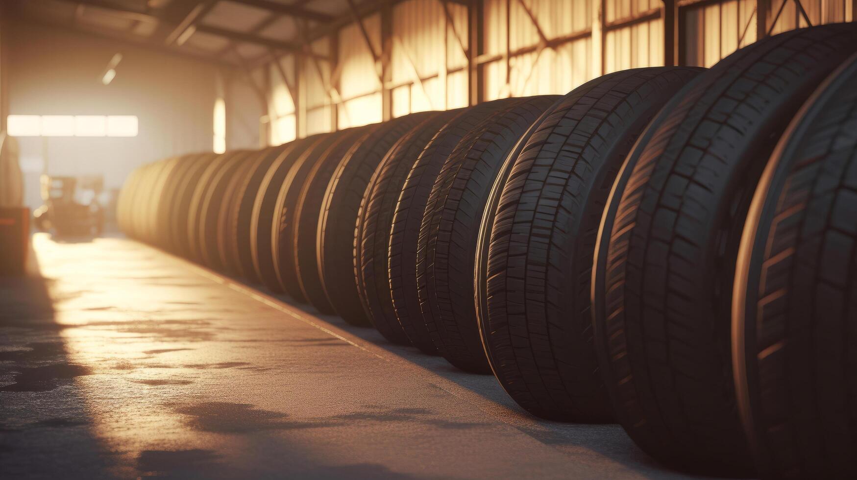 Car tires. Illustration photo