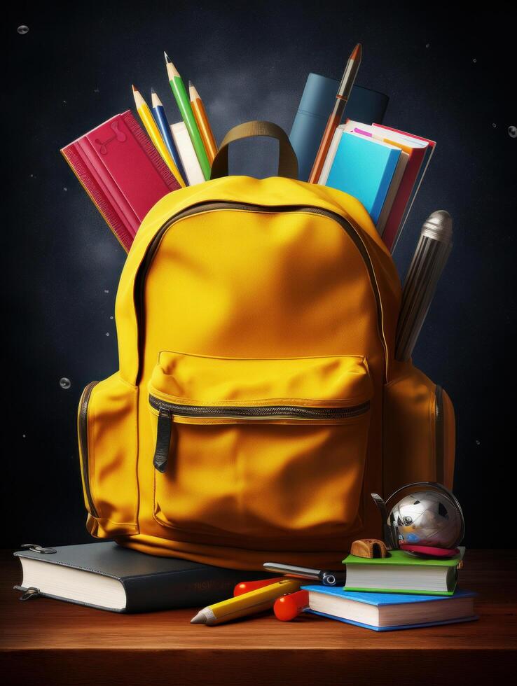 Back to school concept. Illustration photo