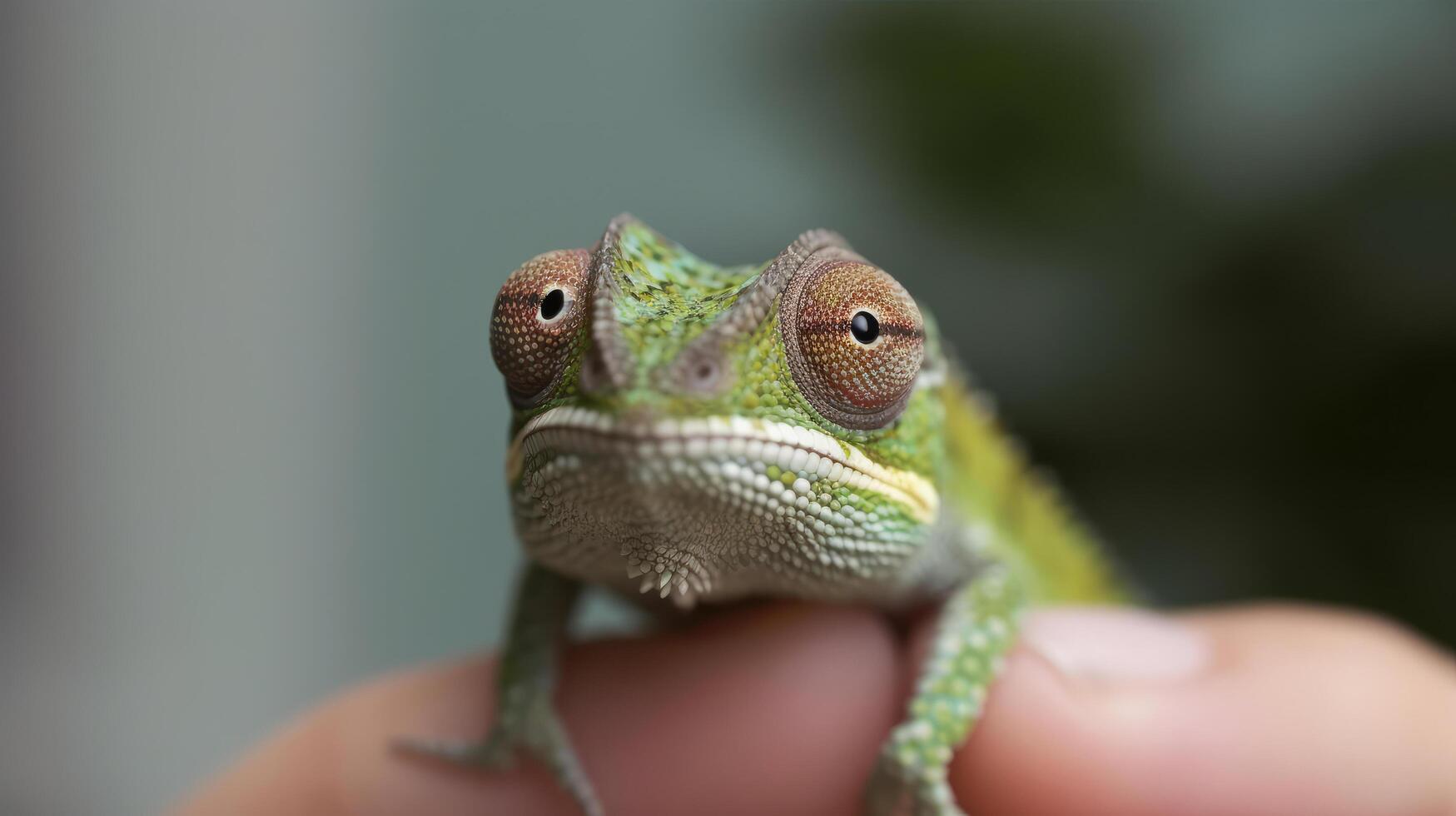 camaleón en naturaleza. ilustración ai generativo foto