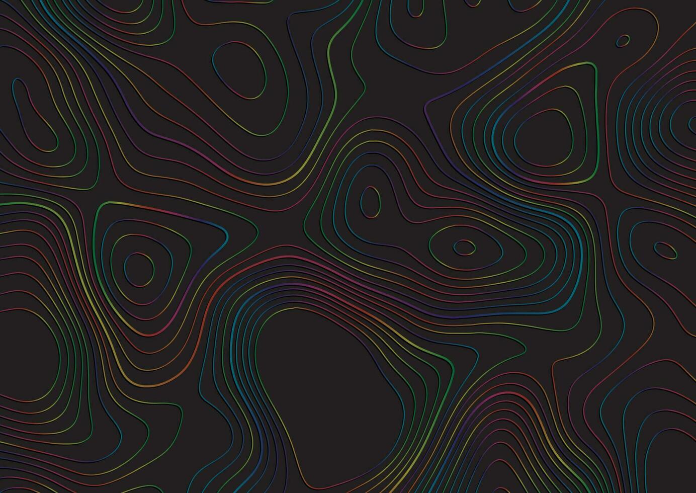 abstract background with a rainbow coloured topography map design vector