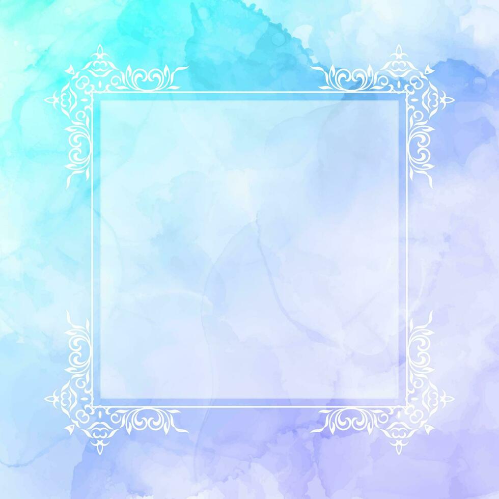 decorative frame on a watercolour background vector