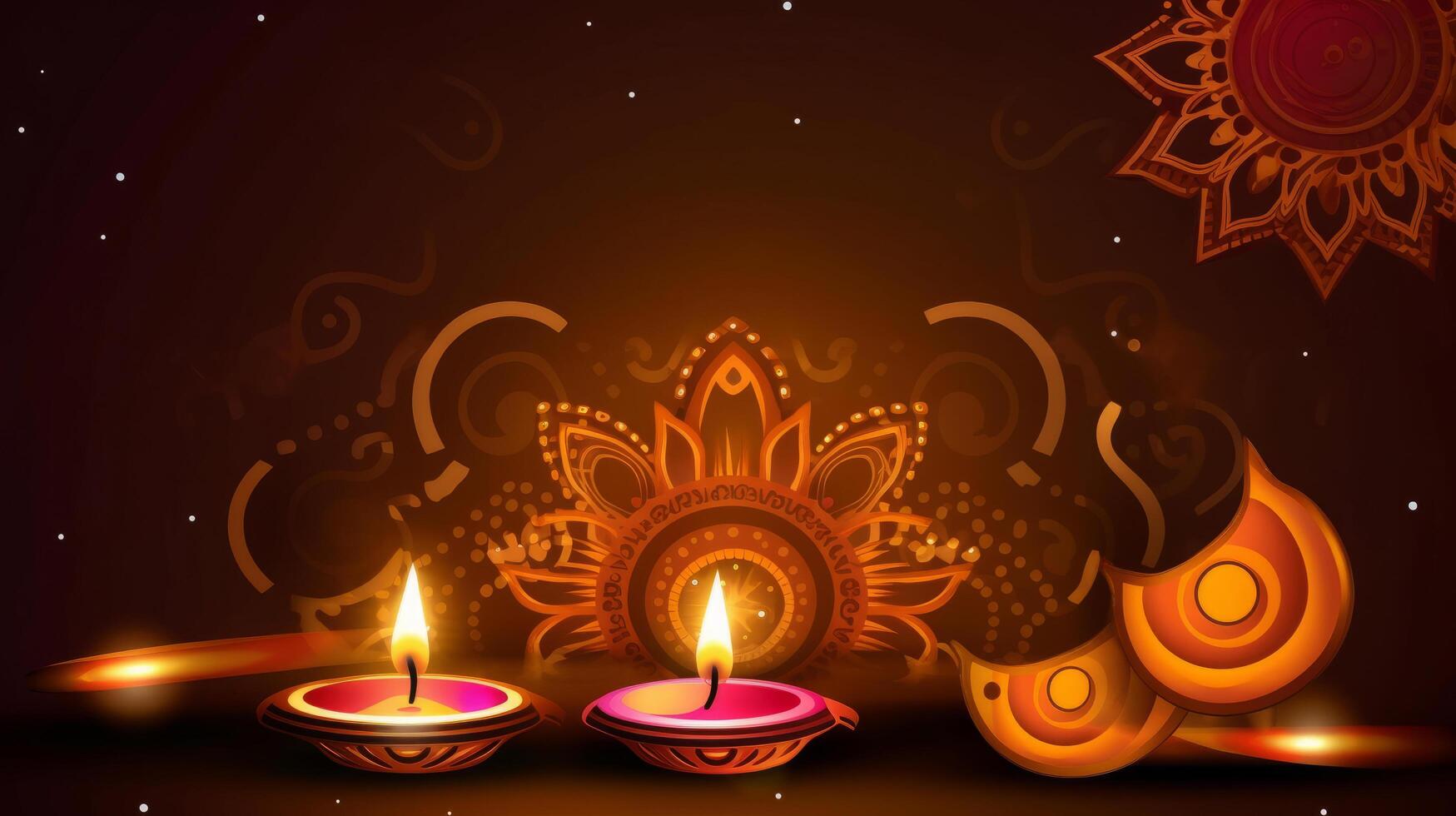 contento diwali antecedentes. ilustración ai generativo foto