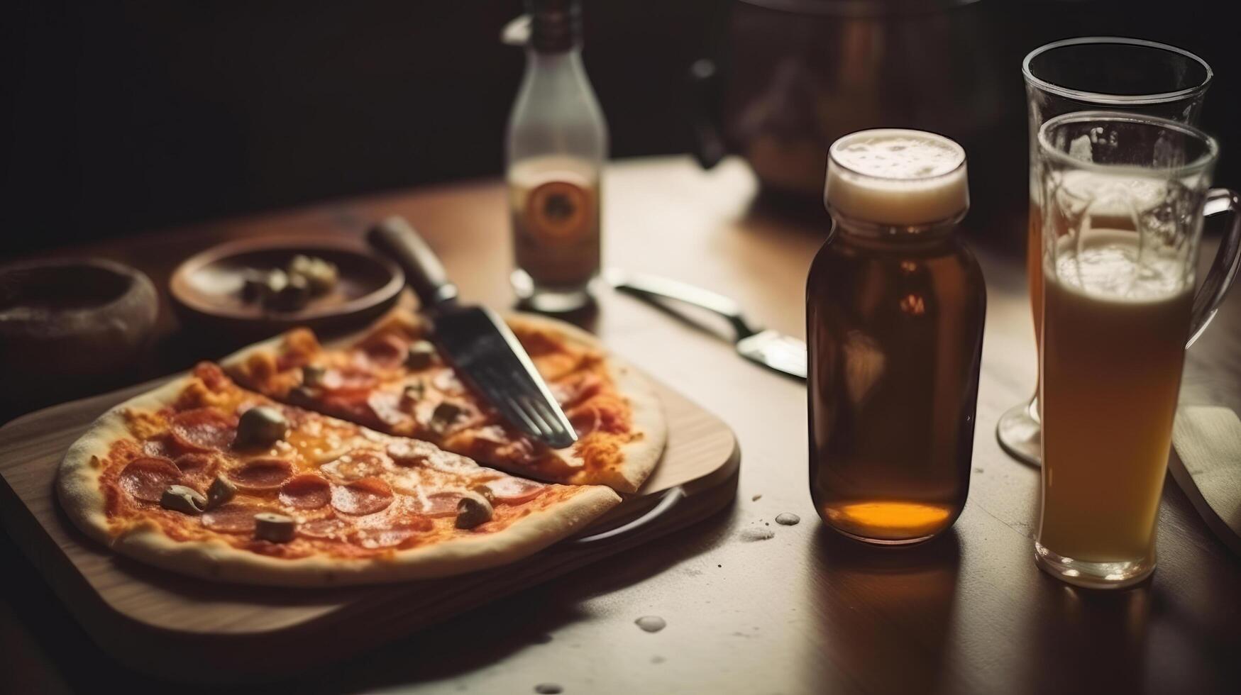 Pizza background. Illustration photo