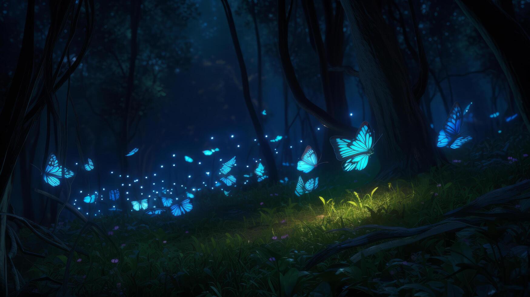 Dream magic forest. Illustration photo