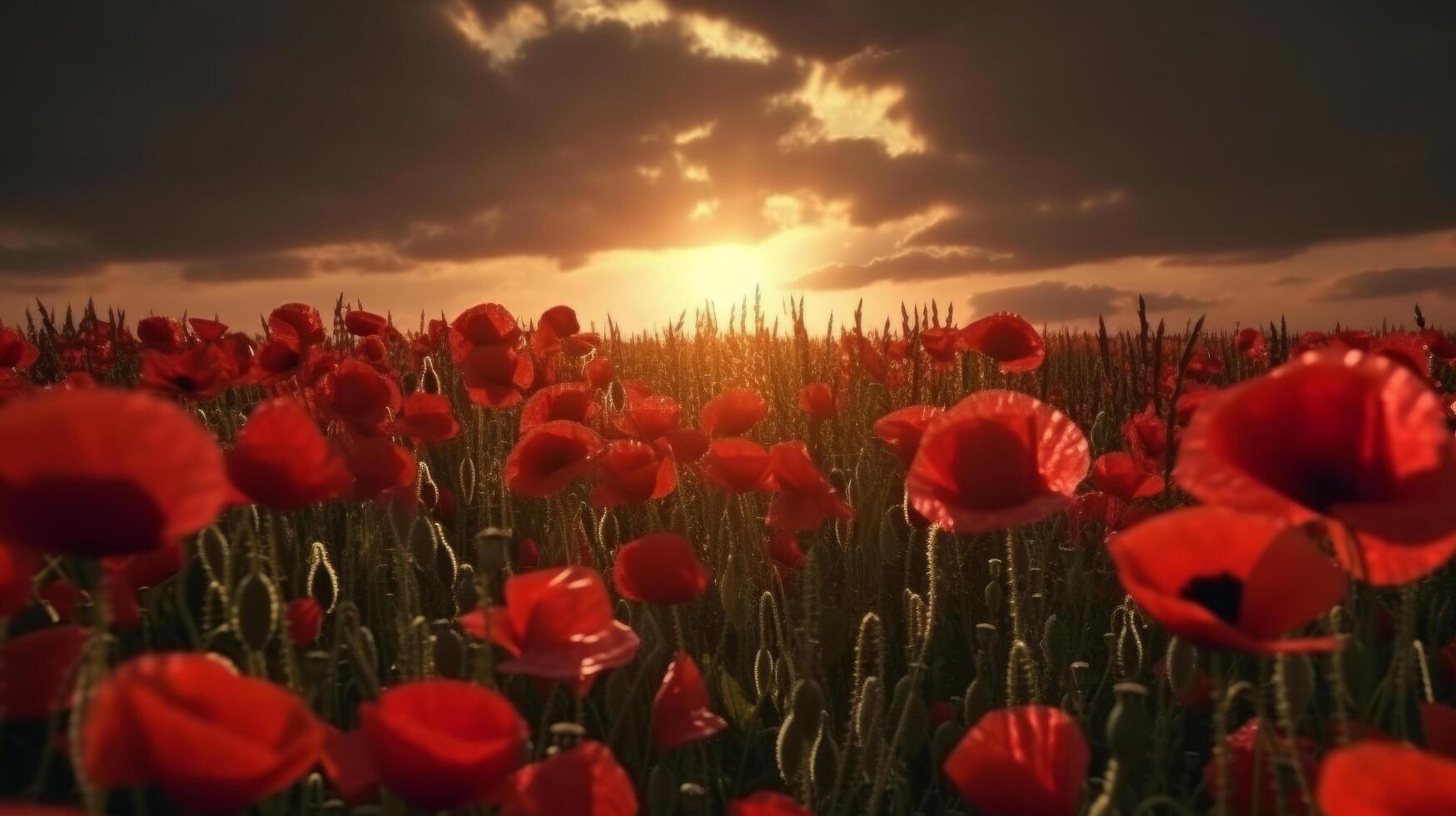 Poppy flower background for Anzac day. Illustration photo