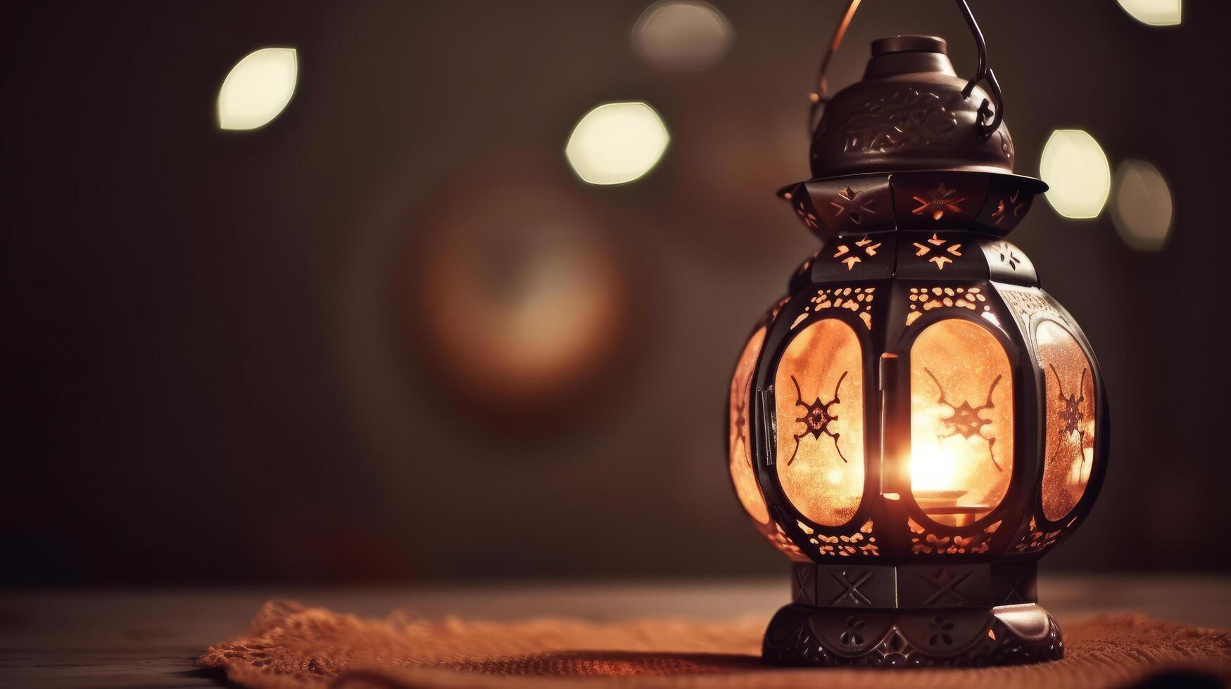 Ramadan Kareem Background with Lantern. Illustration photo