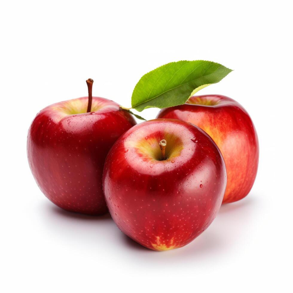 Red apples isolated. Illustration photo