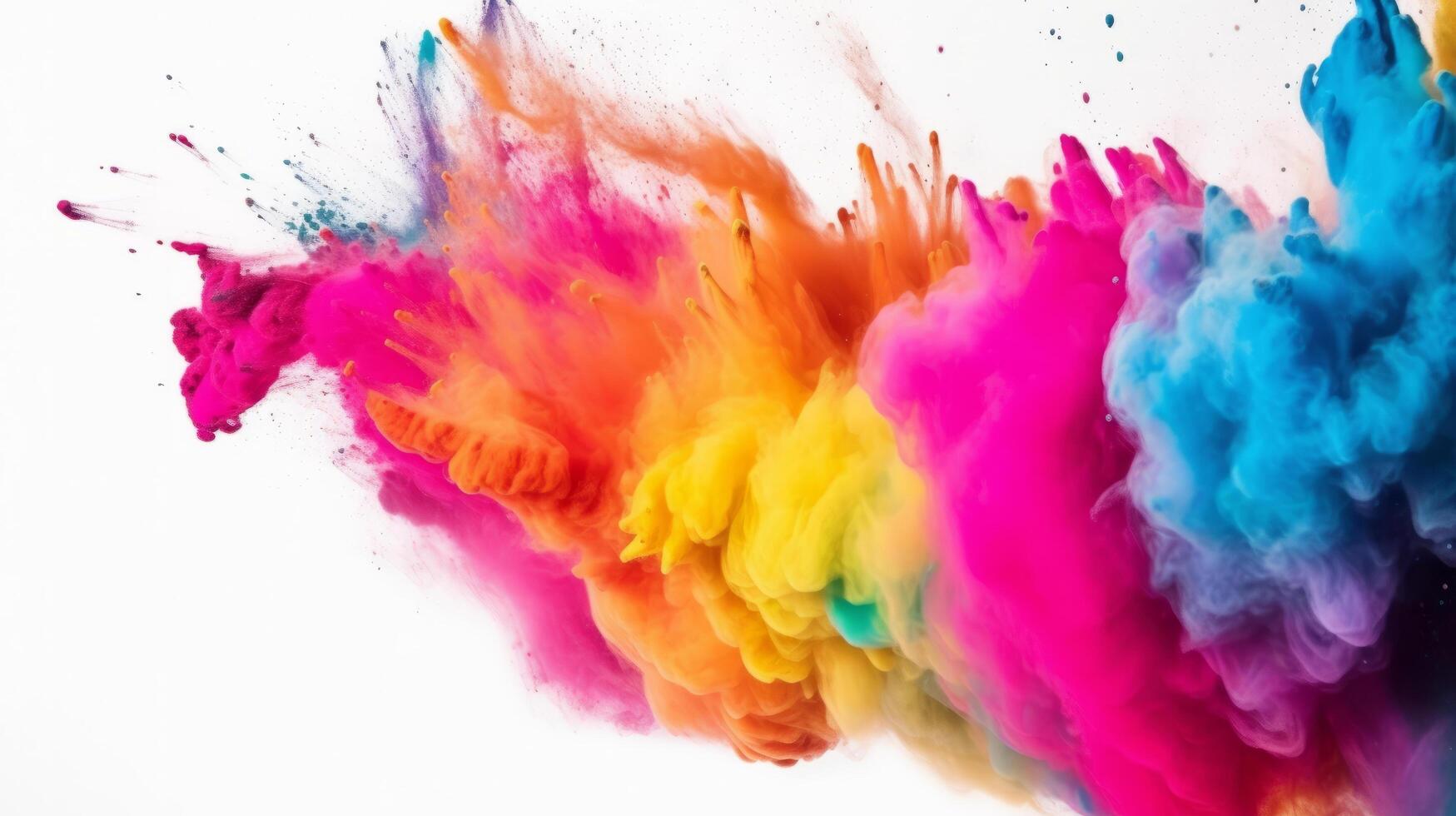 holi colores. ilustración ai generativo foto