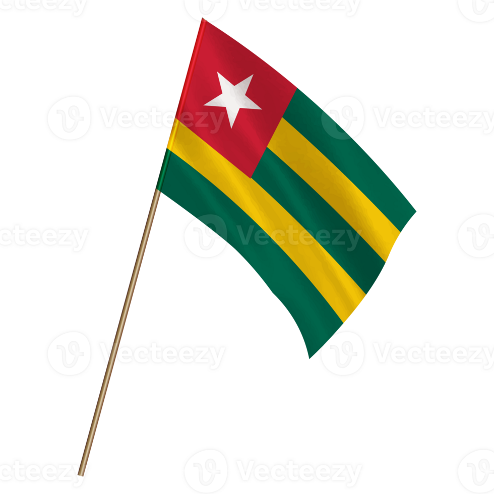 Isolated national flag of Togo png