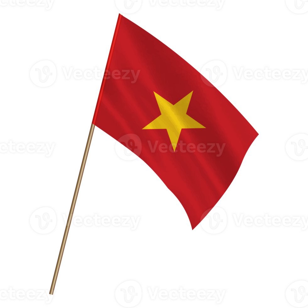 Isolated national flag of Vietnam png