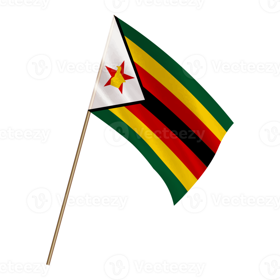 Isolated national flag of Zimbabwe png