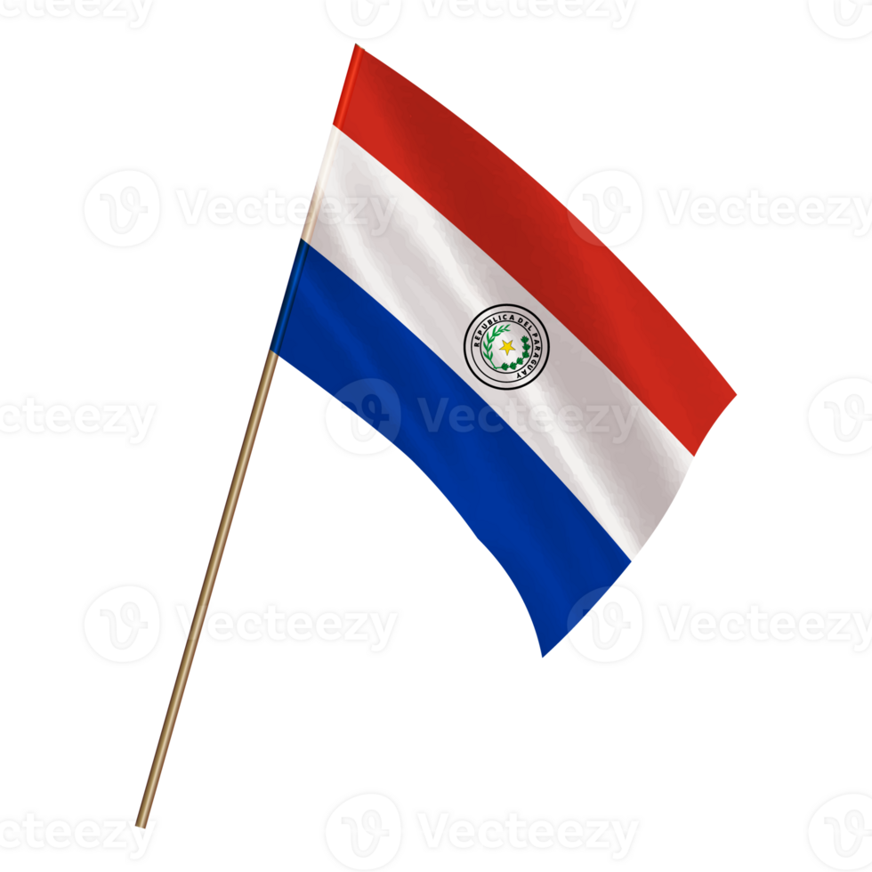 Isolated national flag of Paraguay. png