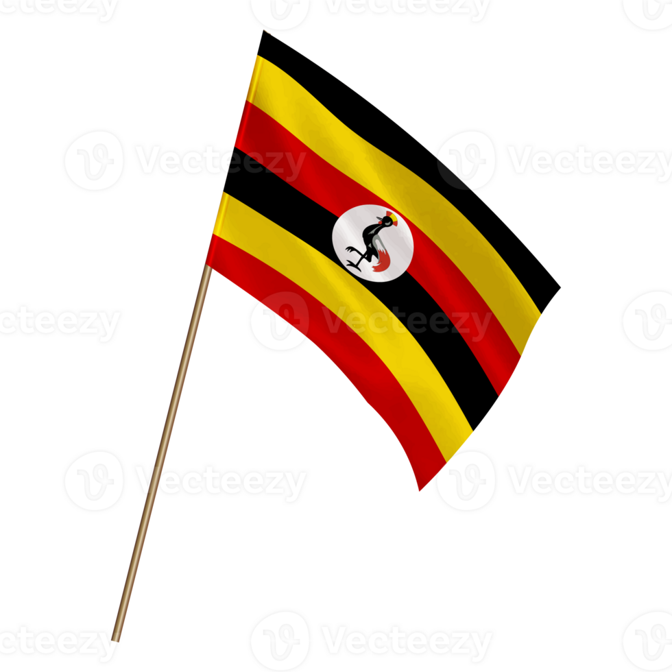 Isolated national flag of Uganda png
