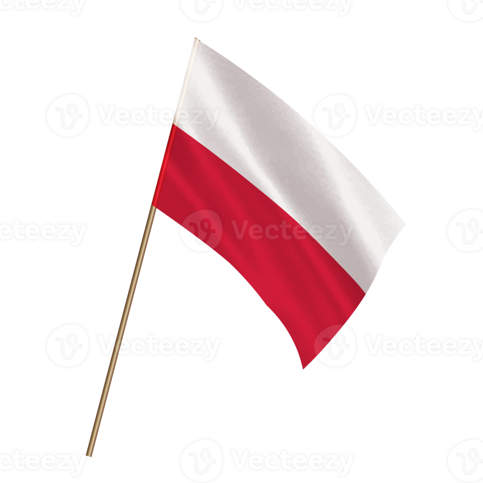 Isolated national flag of Poland png