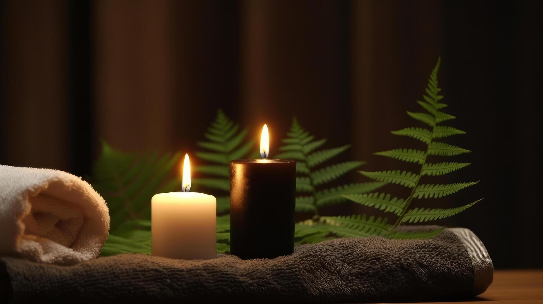 Spa background with candles. Illustration photo