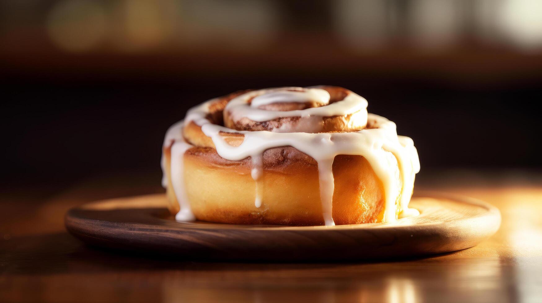 Cinnamon bun. Illustration photo