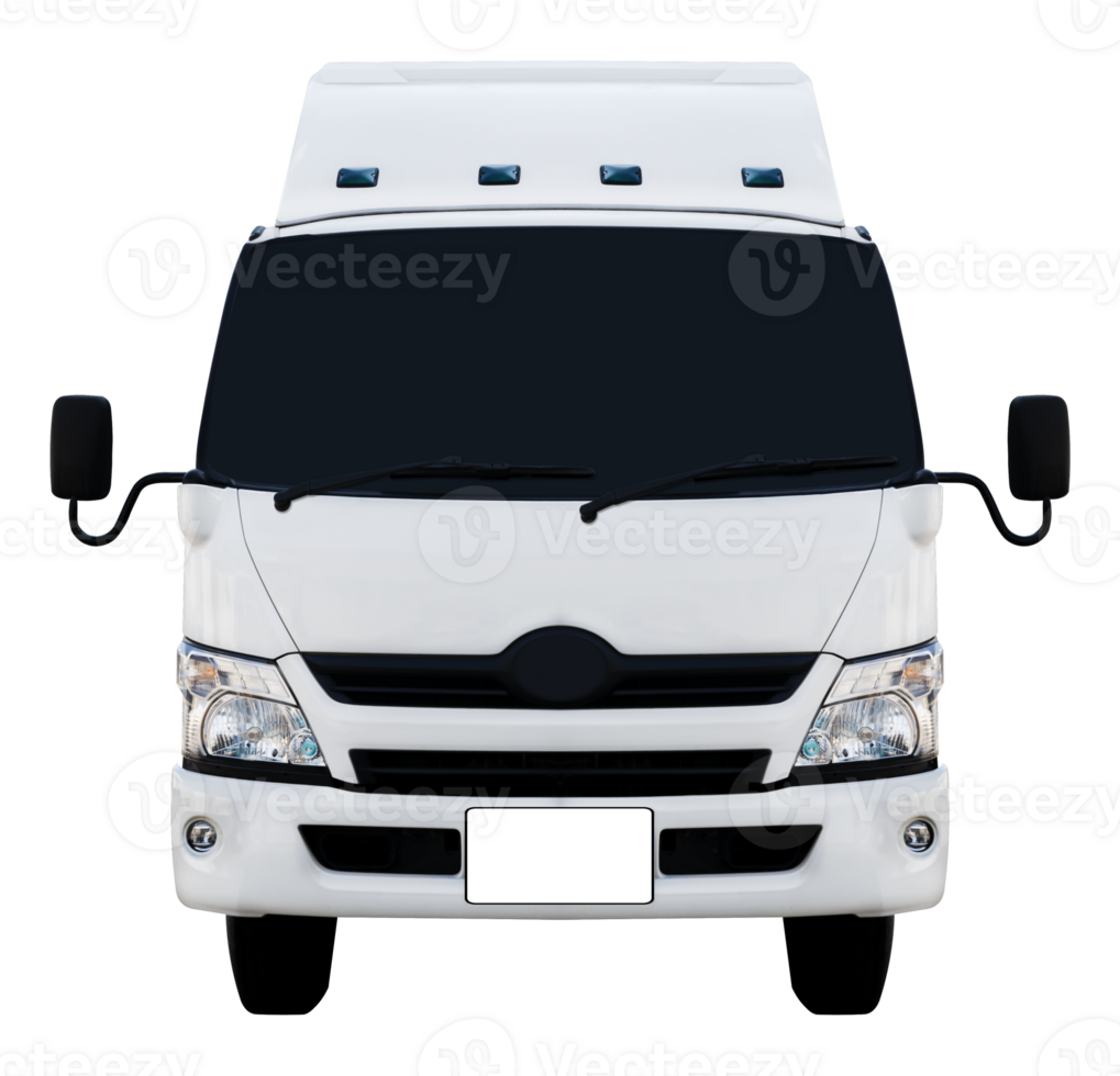 Front view white truck png