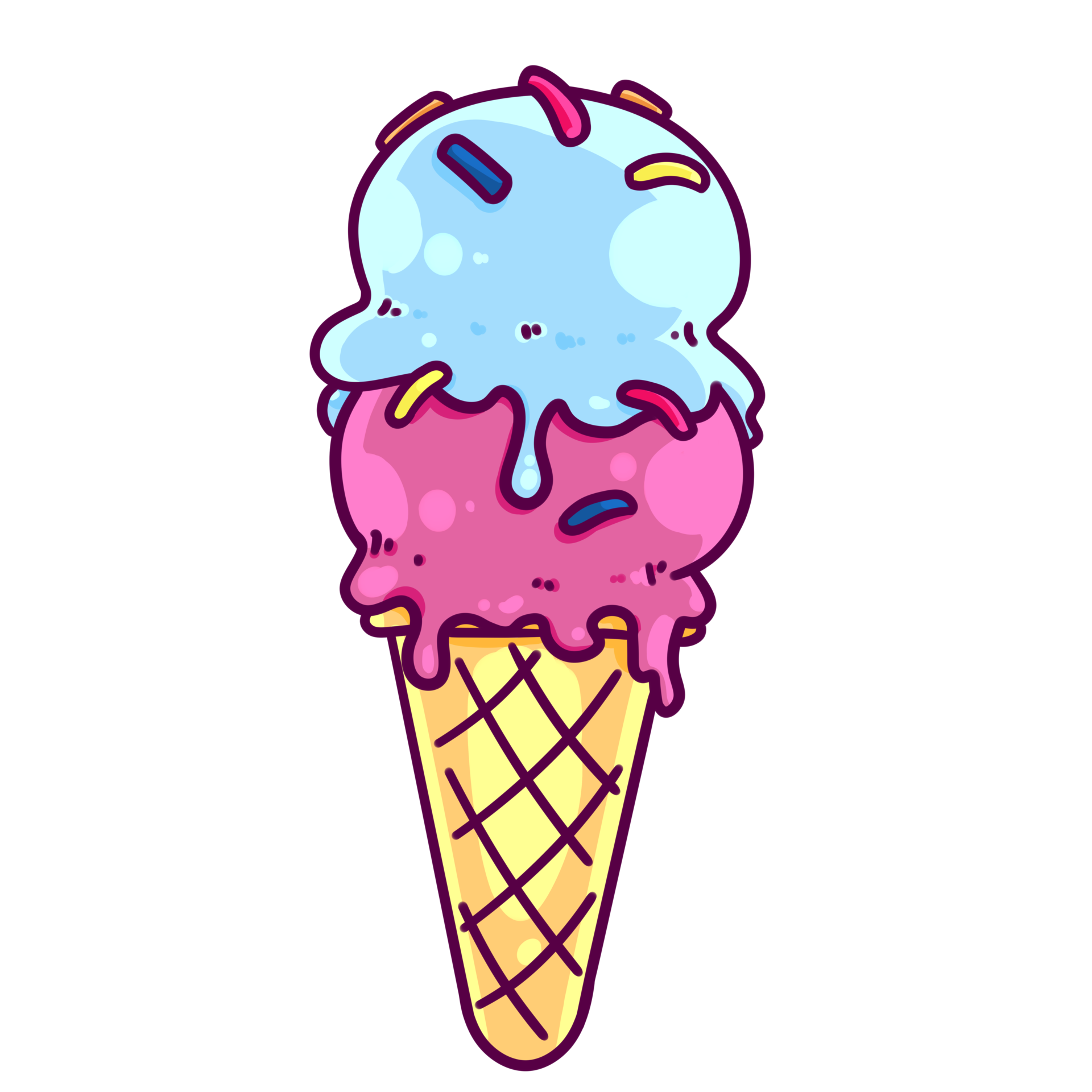 Hand drawn cartoon colorful ice cream png image_picture free download 401220727_lovepik.com