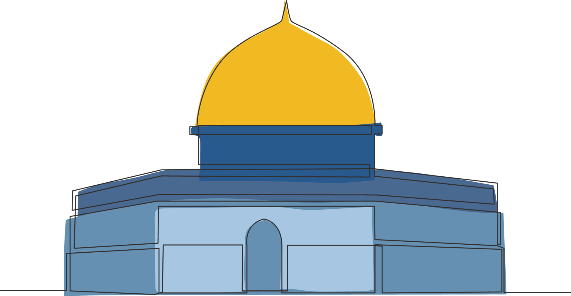 one-continuous-line-drawing-of-islamic-historical-landmark-masjid-or