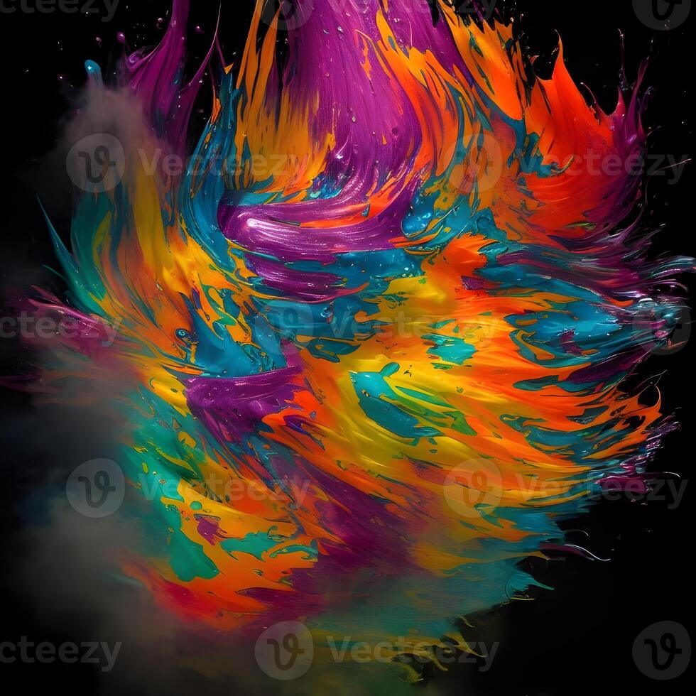 Abstract multicolor swirling background, Abstract colorful background with spiral, photo
