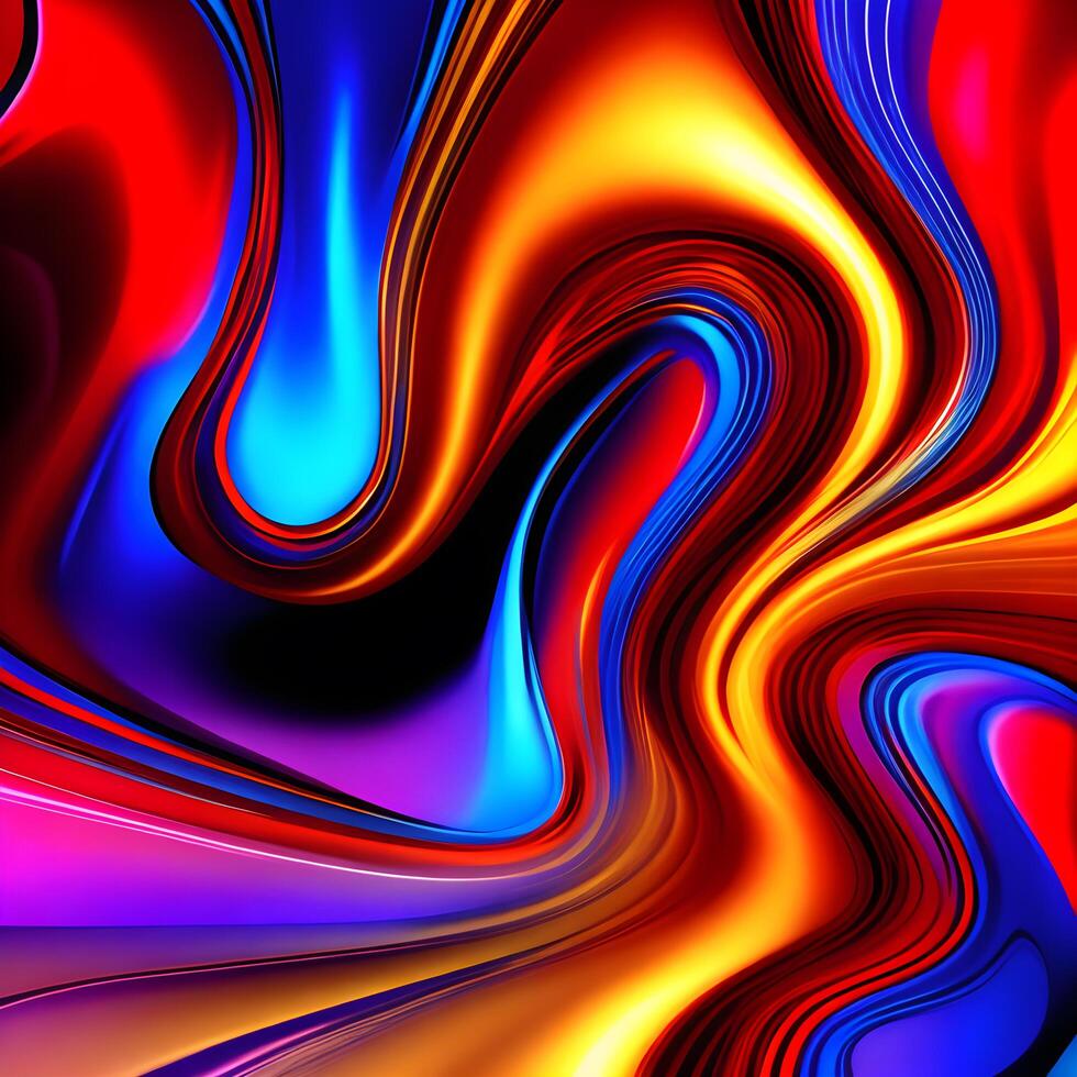 Abstract swirls wallpaper, Abstract wavy liquid background, Abstract geometric dynamic shapes of moving fluid flows background, photo