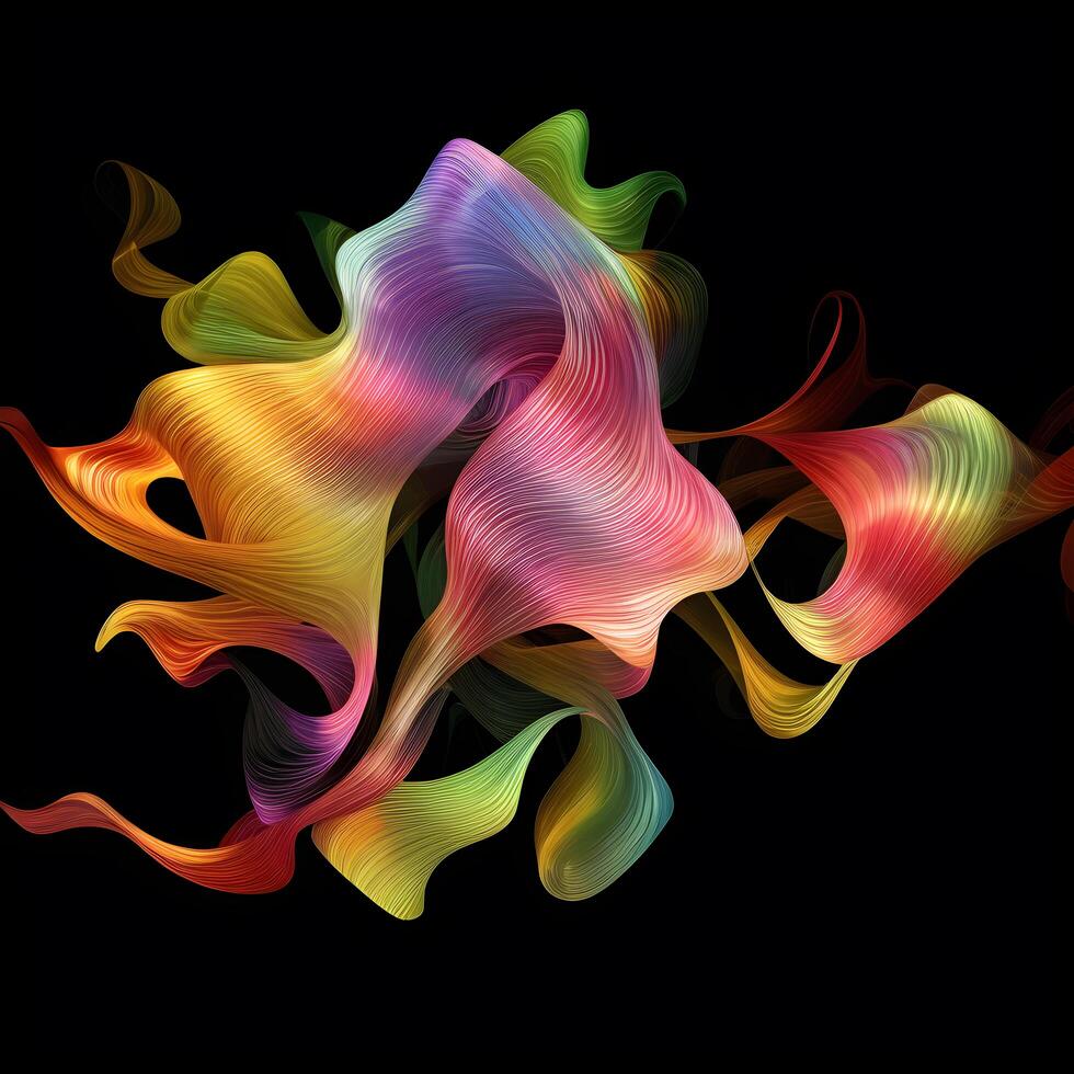 Abstract swirls wallpaper, Abstract wavy liquid background, Abstract geometric dynamic shapes of moving fluid flows background, photo