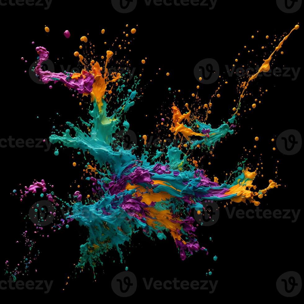 Abstract colorful background with splashes Abstract fractal background, photo