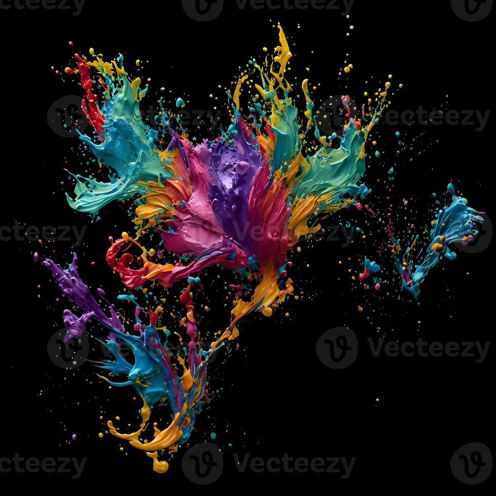 Abstract colorful background with splashes Abstract fractal background, photo