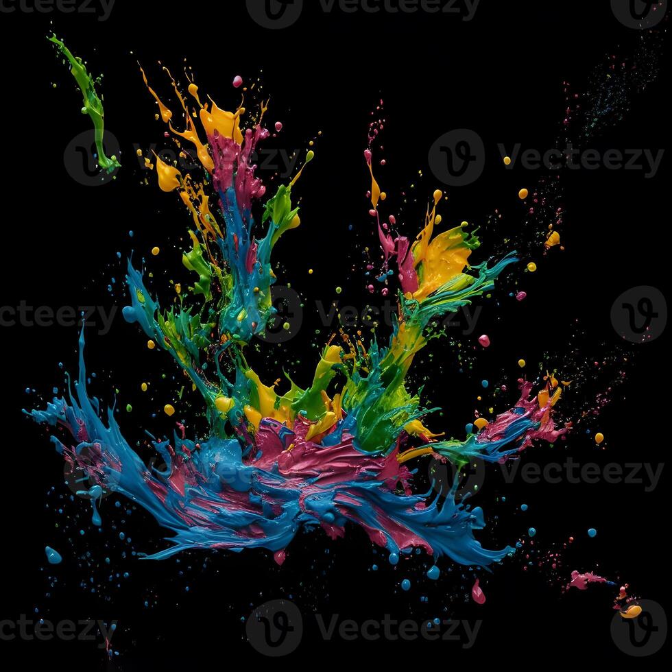 Abstract colorful background with splashes Abstract fractal background, photo