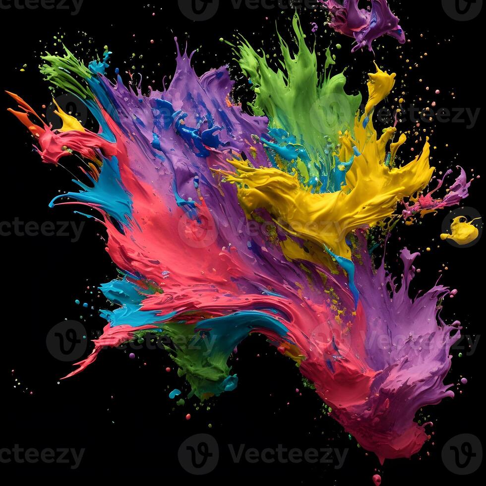 Abstract colorful background with splashes Abstract fractal background, photo