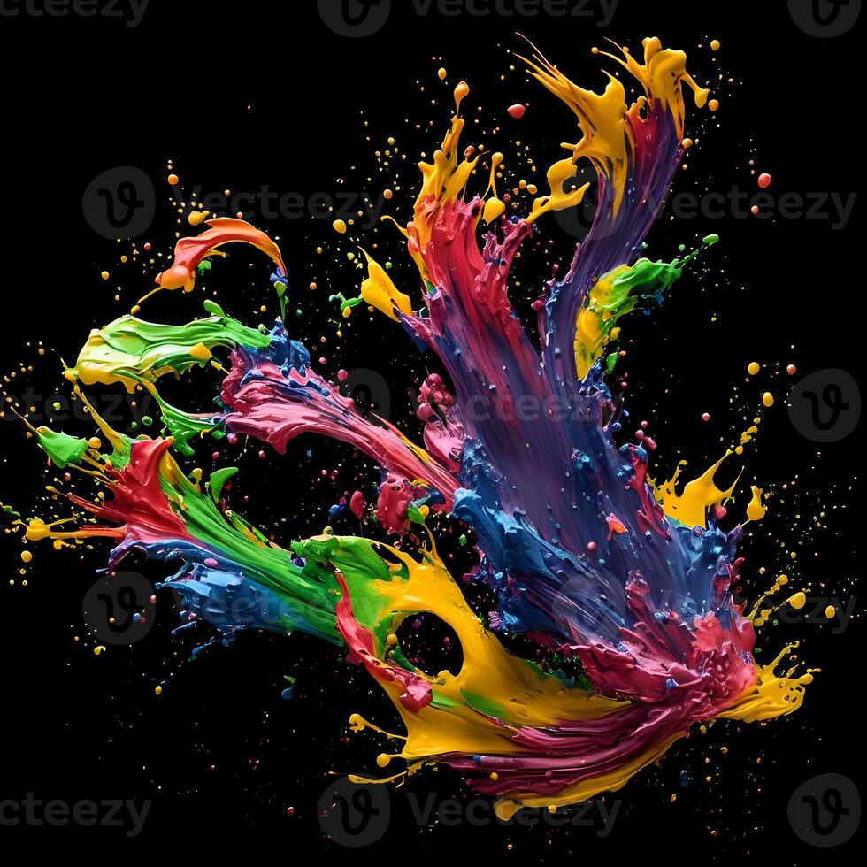 Abstract colorful background with splashes Abstract fractal background, photo